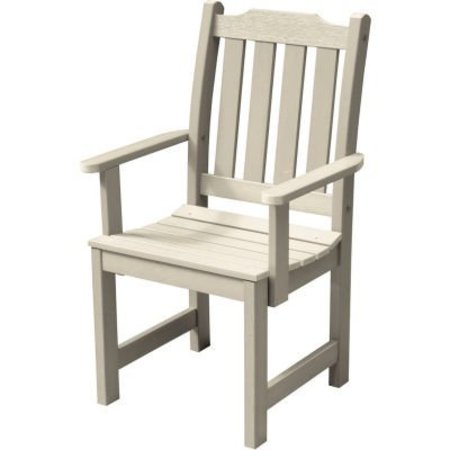 HIGHWOOD USA Highwood® Synthetic Wood Dining Chair With Arms, Whitewash AD-CHDL2-WAE